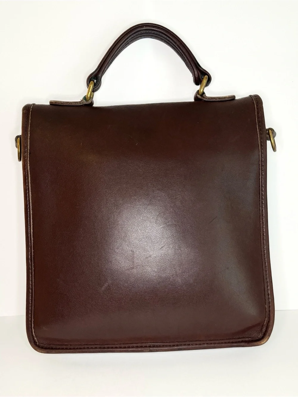 Vintage Leather Coach Station Bag 5130 Mahogany Brown Purse Handbag